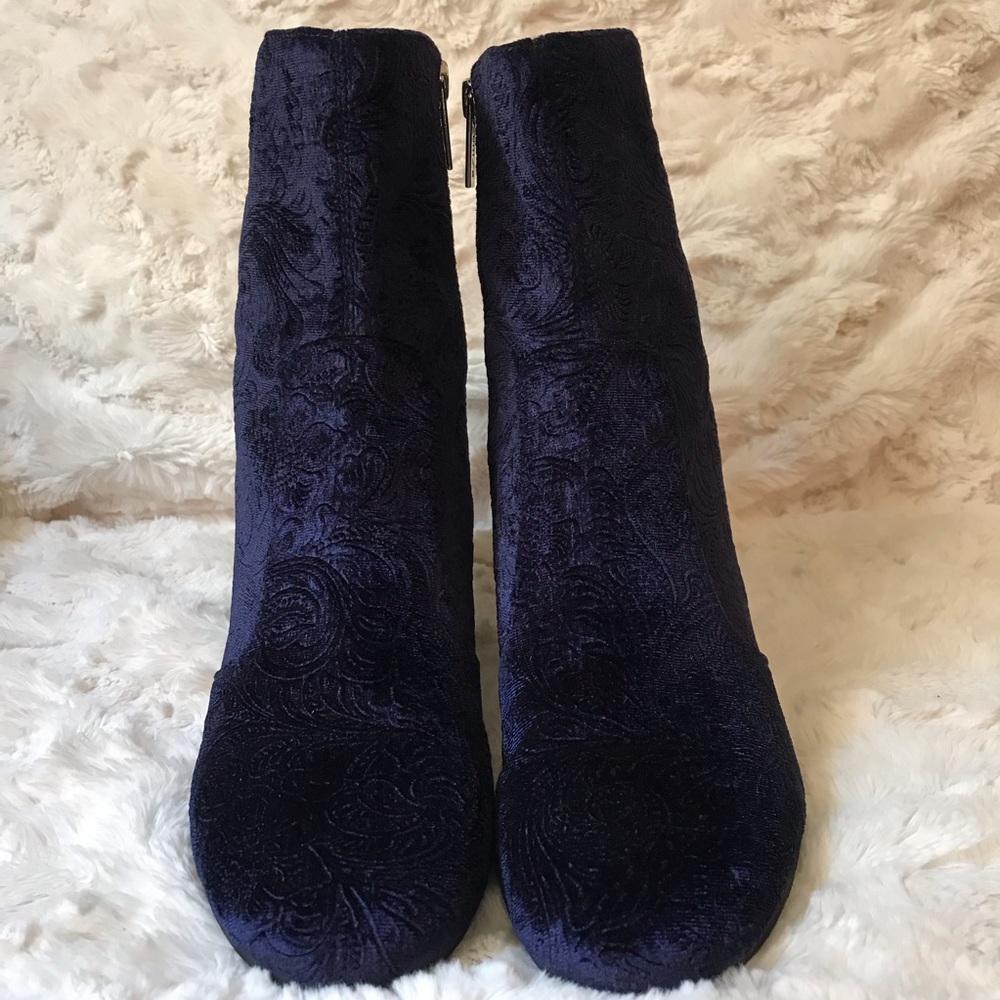 Sold Unisa Purple Crushed Velvet Ankle Boots 8.5 - Picture 5 of 15